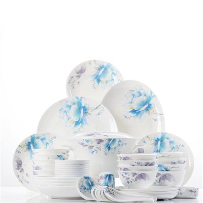 操屄网逼特逼48头聆听花开骨瓷礼品餐具套装